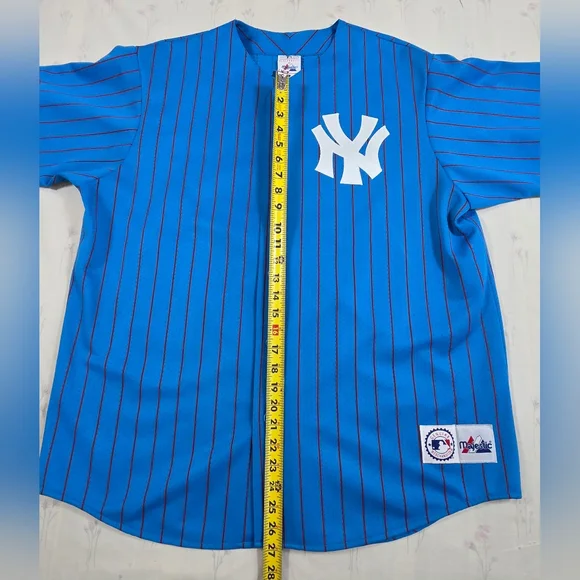 Vintage Majestic MLB New York Yankees Men’s Jersey – Size XL – Blue - Picture 9 of 13